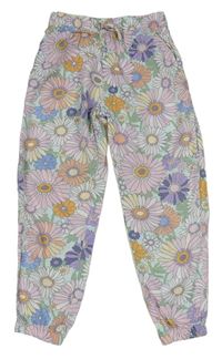 Barevné květované lehké kalhoty H&M