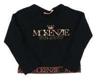 Černé crop triko s logem McKenzie