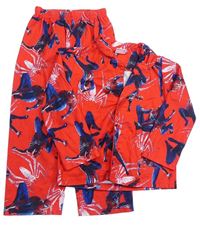 Červené flanelové pyžamo se Spider-maney MARVEL