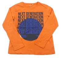 Oranžové triko s nápisy Name it