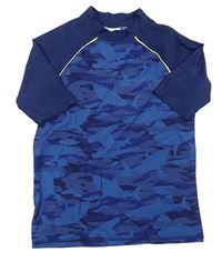 Modro-tmavomodré vzorované UV tričko M&S