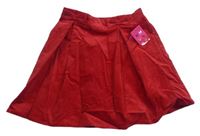 Červená manšestrová sukně Nutmeg
