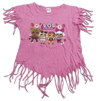 Starorůžové tričko s třásněmi a L.O.L. Surprise