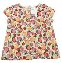 Béžové tričko s ovocem zn. H&M