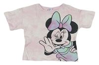 Světlerůžovo-bílé tričko s Minnie zn. Disney