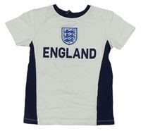 Bílo-tmavomodré tričko s erbem England George 