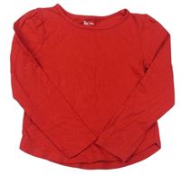 Červené melírované triko se třpytkami Tu
