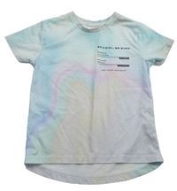 Barevné batikované tričko s nápisy Primark