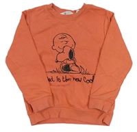 Oranžová mikina se Snoopym H&M