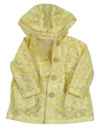 Bílo-žlutá květovaná pláštěnka s kapucí Monsoon