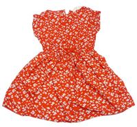 Červené květované lehké šaty H&M
