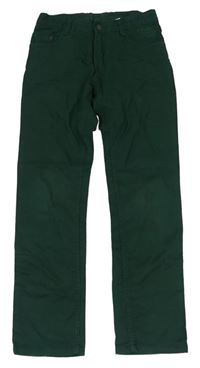 Zelené plátěné kalhoty s nápisy Pepperts