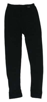 Černé žebrované spodní kalhoty