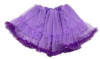 Fialovo-purpurová tylová sukně s kanýrky