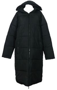 Dámský černý šusťákový zimní kabát s kapucí New Look 