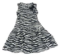 Černo-bílé vzorované šaty Nutmeg