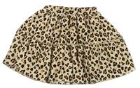 Béžovo-černá sukně s leopardím vzorem George