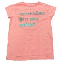 Neonově růžové tričko s nápisem Primark
