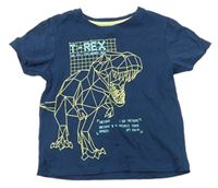 Tmavomodré tričko s dinosaurem Pep&Co