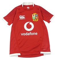 Červené funkční sportovní tričko s logem Canterbury