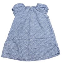 Bílo-modré vzorované šaty H&M