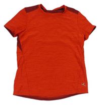 Červené melírované sportovní funkční tričko 