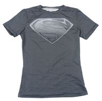 Černo-šedé vzorované tričko s logem Supermana