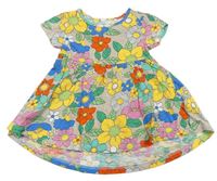 Béžovo-barevné kytičkované bavlněné šaty Next 