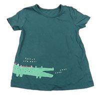 Tmavozelené tričko s krokodýlem George
