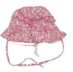Bílo-růžový květovaný klobouk 