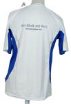 Pánské bílo-modré sportovní tričko s nápisem zn. James Nicholson 
