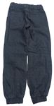 Šedé kostkované plátěné cuff kalhoty zn. H&M