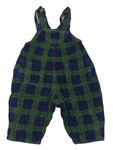 Tmavmodro-zelené kostkované laclové kalhoty zn. Mothercare