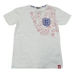 Bílé fotbalové tričko s erbem England George