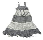 Černo-bílé žabičkové vzorované šaty zn. M&S