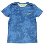 Modré vzorované sportovní tričko s nápisem Nutmeg