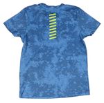 Modré vzorované sportovní tričko s nápisem zn. Nutmeg