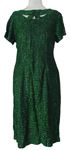 Dámské černo-zelené třpytivé šaty 