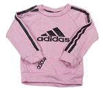 Růžové mikinotriko s logem - Adidas 