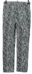 Dámské šedé vzorované crop kalhoty zn. MNG 