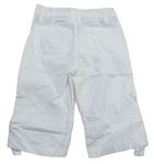 Bílé plátěné capri kalhoty s kalhoty zn. nkd