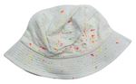 Bílo-barevný vzorovaný riflový klobouk 