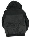 Černo-melírovaná šusťáková zateplená bunda s kapucí zn. Primark