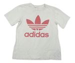 Bílé tričko s logem Adidas