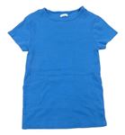 Modré žebrované tričko Next