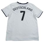 Bílé fotbalové tričko s pruhem - Deutschland zn. H&M