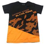 Černo-oranžové sportovní tričko Ergeenomixx 