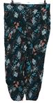 Dámské tmavozelené květované harémové capri kalhoty Gina Benotti 