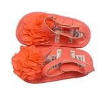 Neonově růžové sandály s kytičkami Primark 