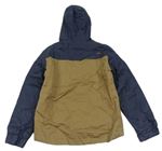 Bronzovo-tmavomodrá zateplená bunda s kapucí zn. Sonneti